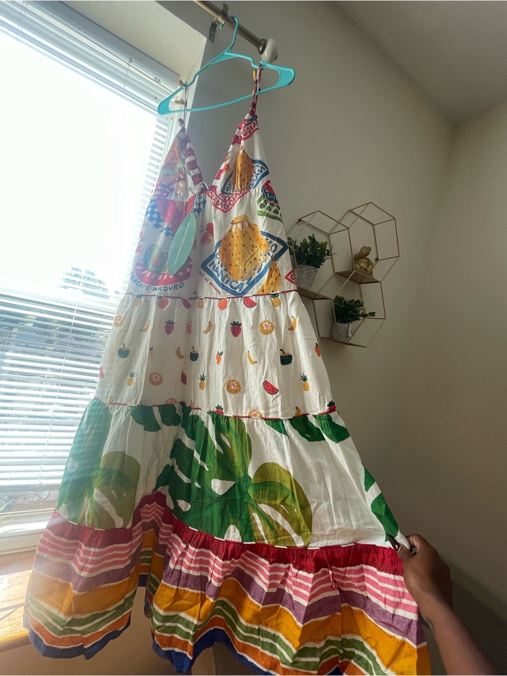 Farm rio Multicolor Tropical Tiered Sundress